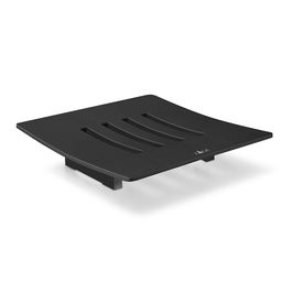 Zack Jabonera Negra Abbaco Acero Inoxidable 10.5x10.5x2.2 cm